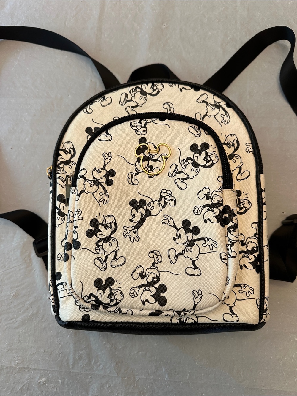 Disney Black & White Mickey Pattern Mini Backpack